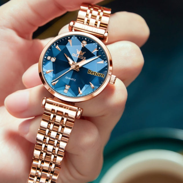 Womens Fashion Rhombus Quartz Watch