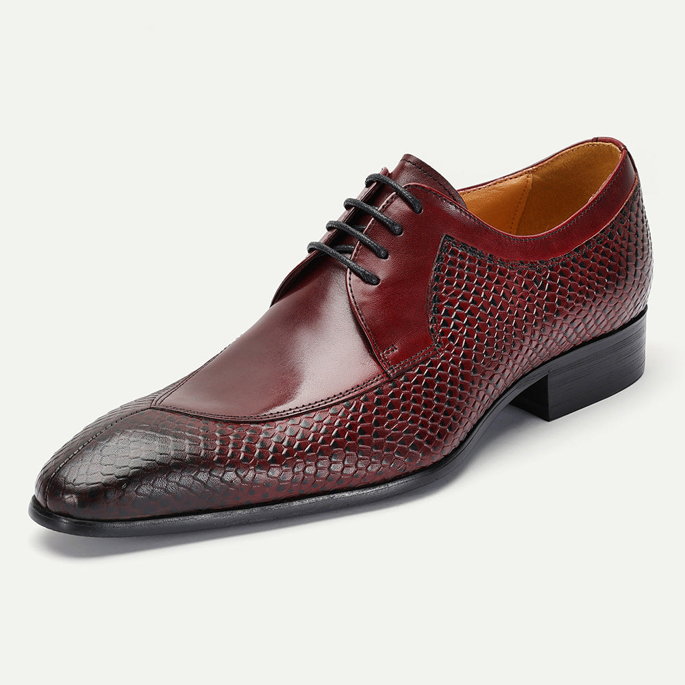 Pointed-toe Four-season Men's Business Casual Leather Shoes