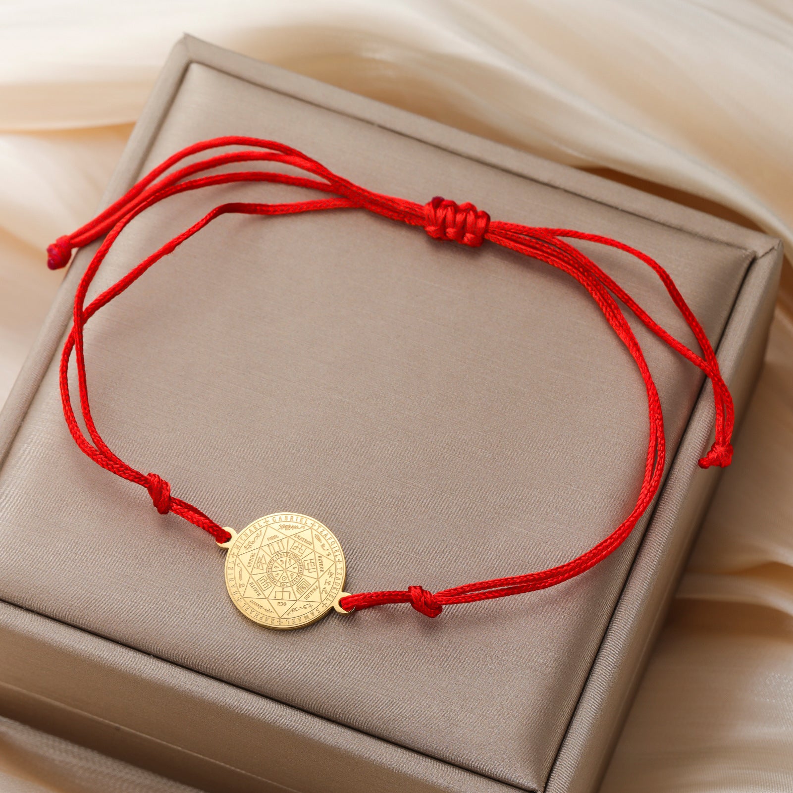 Stainless Steel Seven Archangels Pendant Bracelet