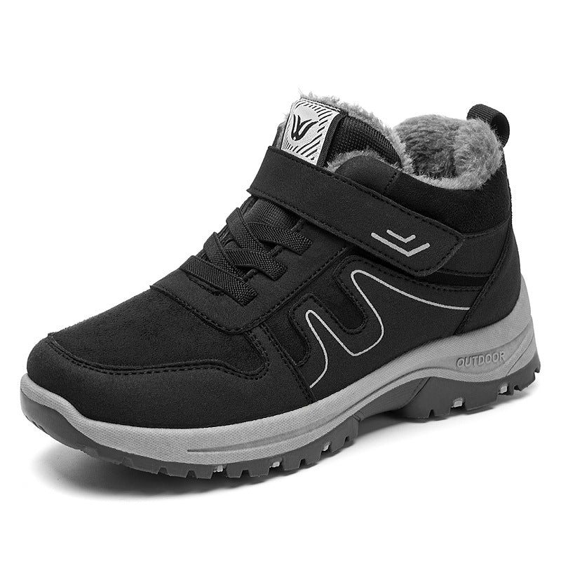 Womens Cotton Snow Boots With Velcro For Winter On Snowy Terrain