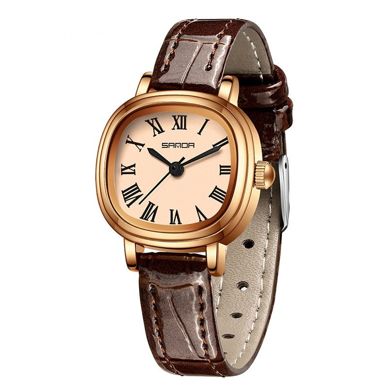Women's Square Roman Scale Quartz Watch