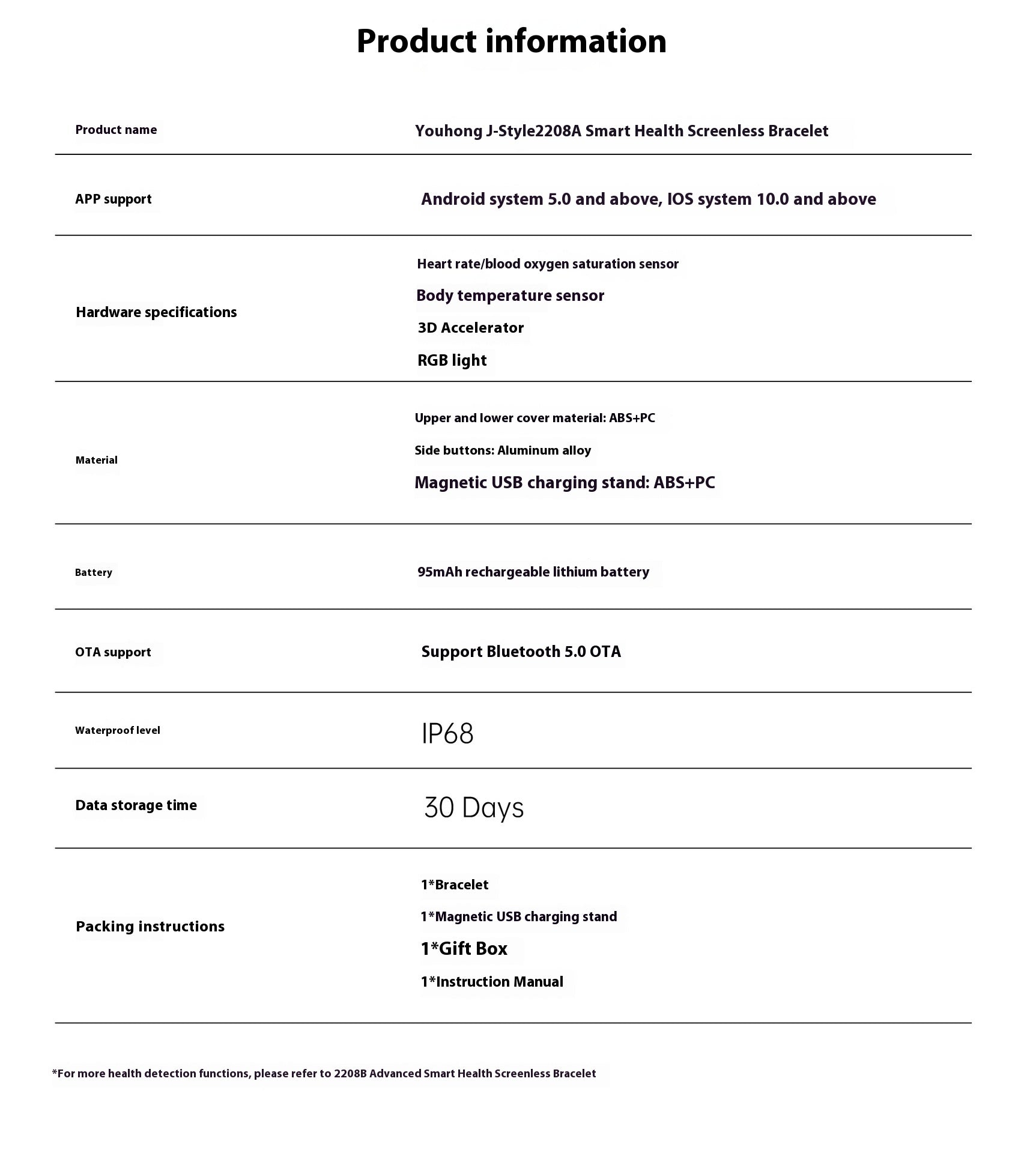 Smart Watch Smart Bracelet Sports Heart Rate