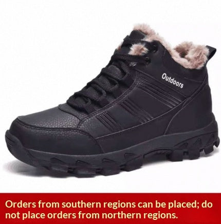Winter Fleece-lined Thermal Cotton Shoes For Casual And Sports Wear