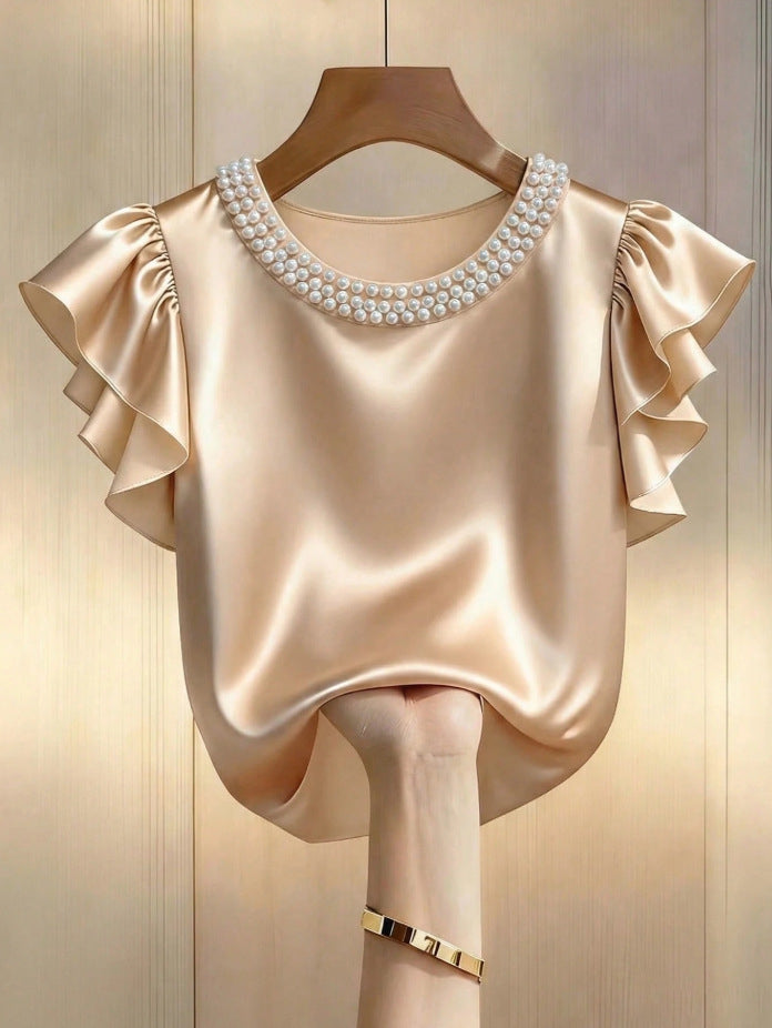 Stylish And Minimalist Womens Short Sleeve Top