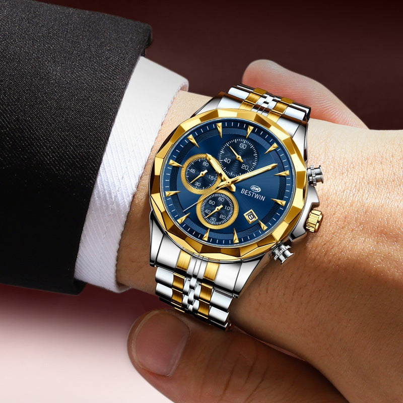 Mens Luminous Six-hand Personalized Watch Stylish And Eye-catching