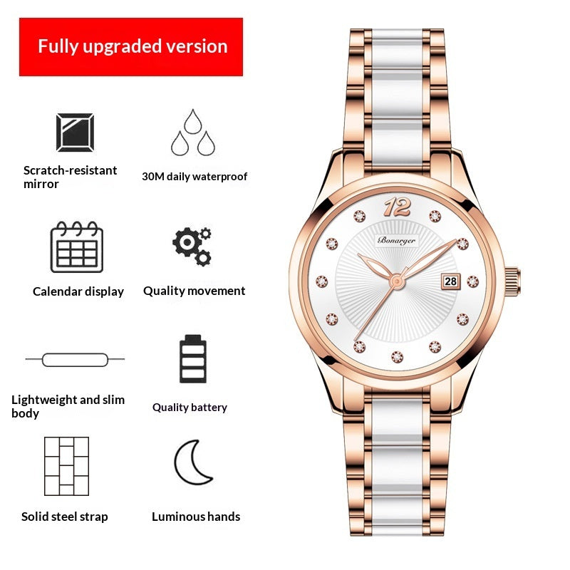 Best-selling Womens Watch A Stylish Water-resistant Ceramic Timepiece With A Minimalist Design