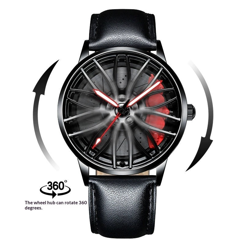 Hollowed-out Hydraulic Mens Quartz Watch