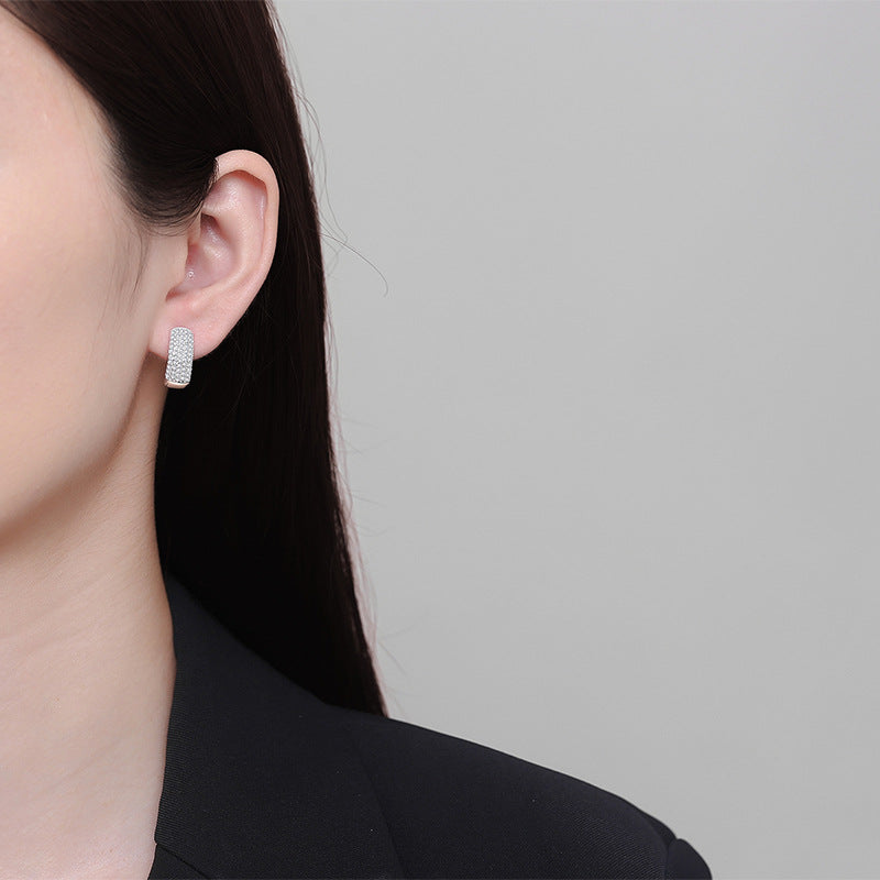 Womens Stylish All-match Copper-gold Plated Earrings