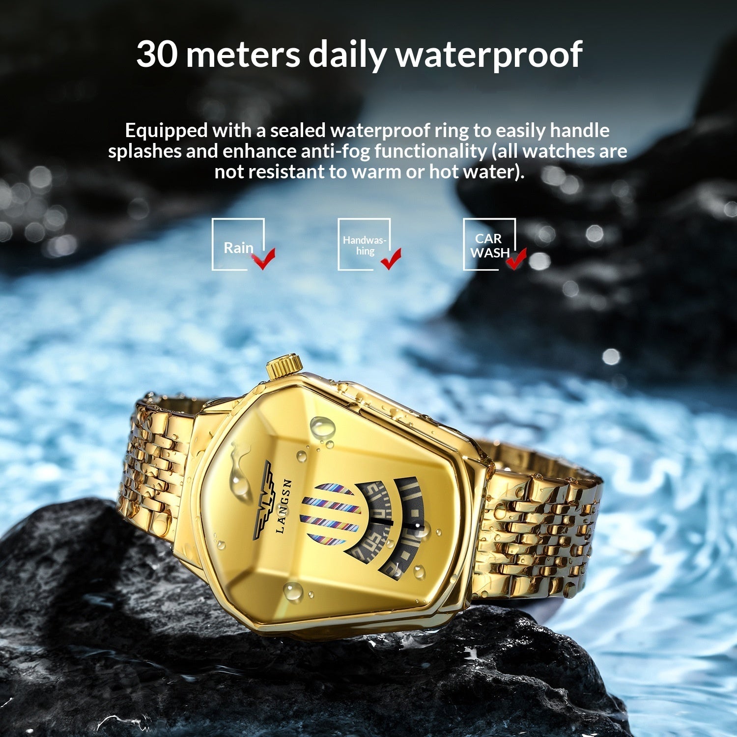 Personalized Motorcycle-style Waterproof Quartz Watch