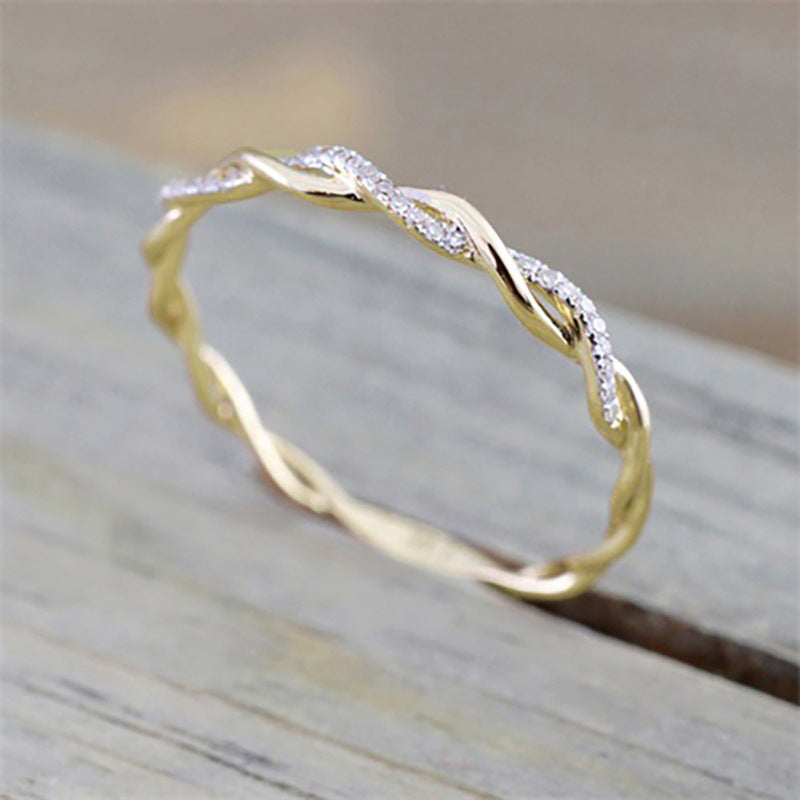 Stylish Personalized Twisted-rope Ring