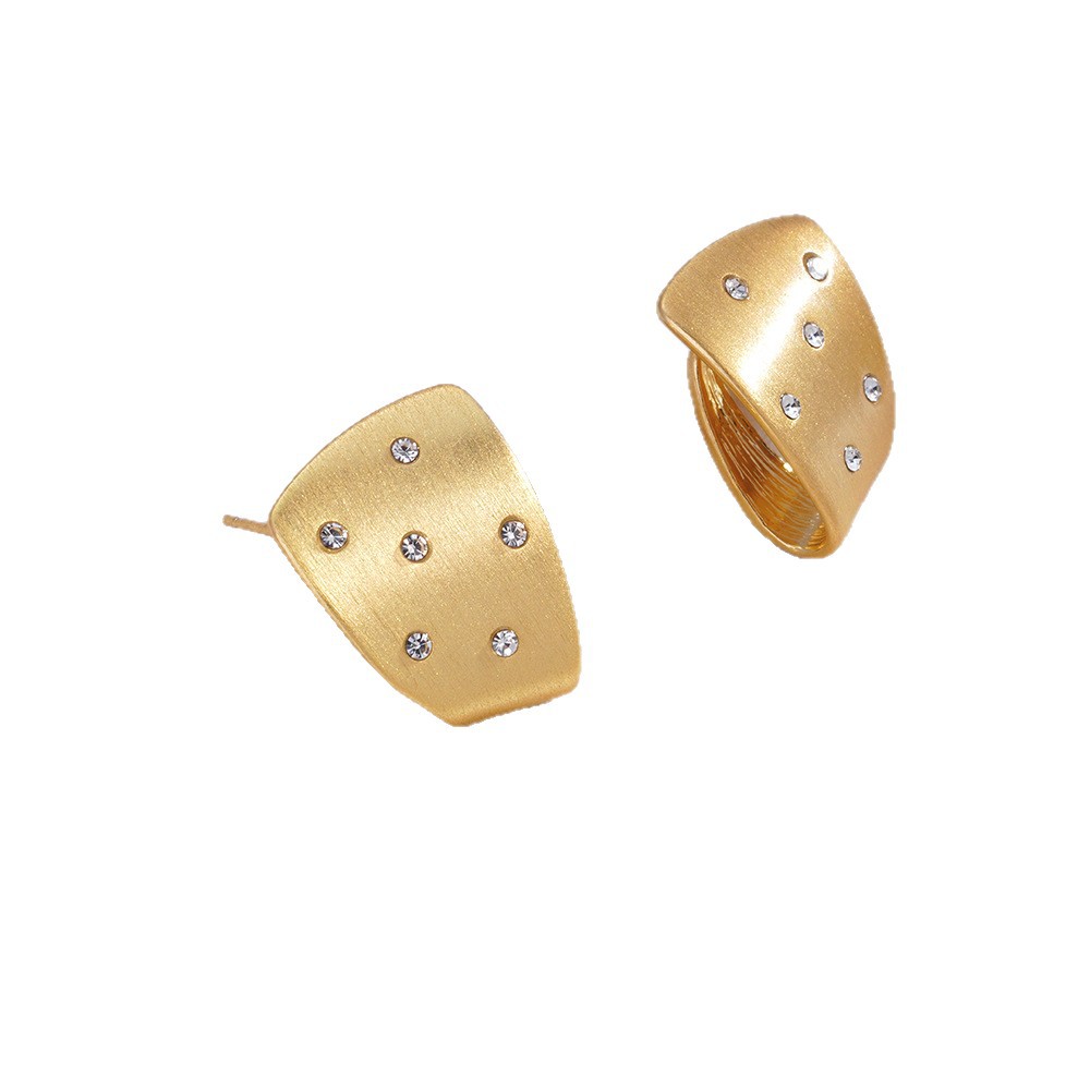 Light-luxury Niche Metal Matte-finish Earrings