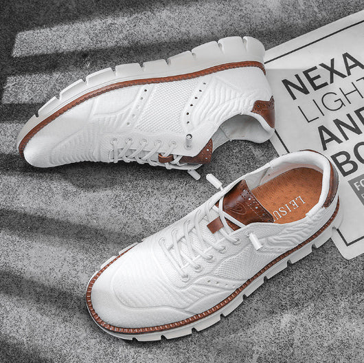 Mens Large Size Breathable Letter Print Quality Sneakers