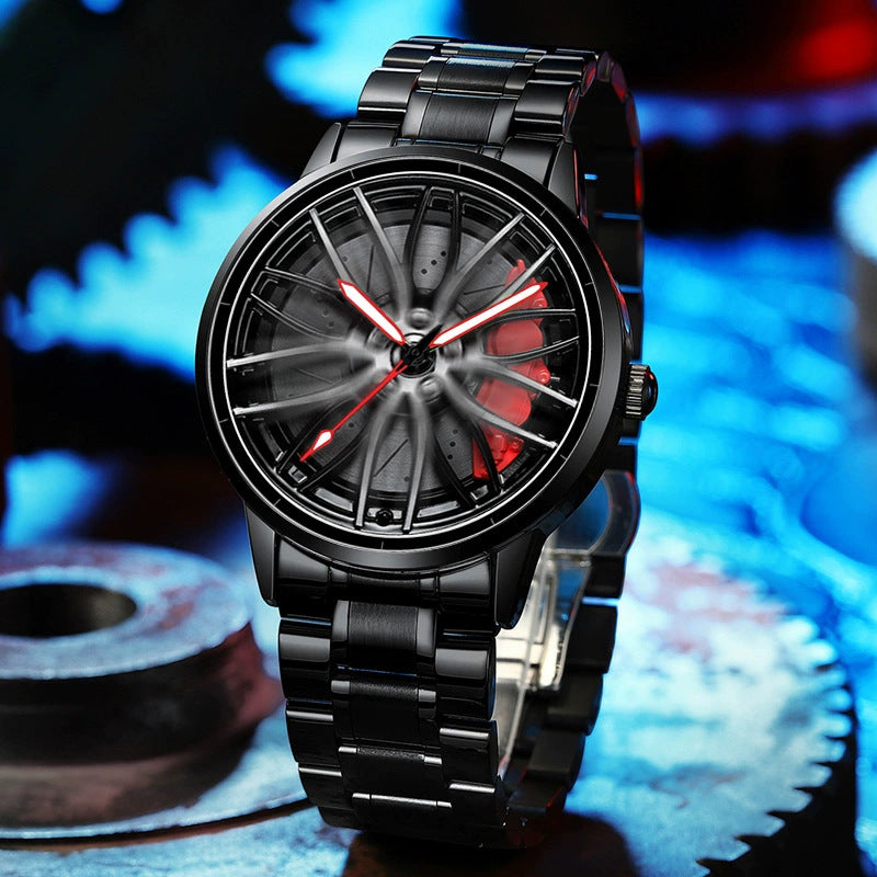 Hollowed-out Hydraulic Mens Quartz Watch
