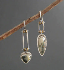 Fashionable Best-selling Minimalist Two-tone Asymmetrical Earrings