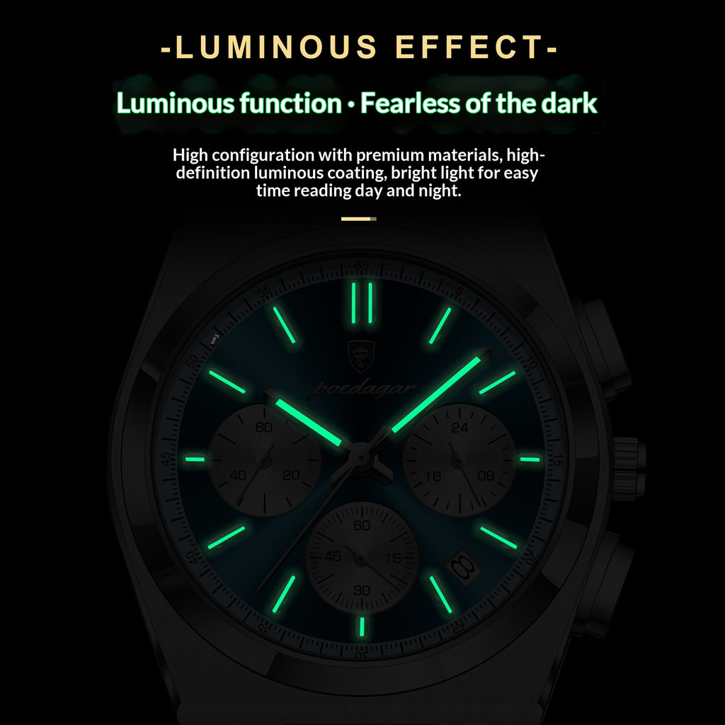 Mens Waterproof Multifunctional Luminous Ultra-thin Watch