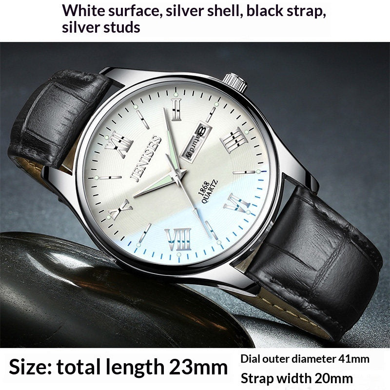 Men's Watch Student Watch Sports Watch Quartz Ultra-thin Waterproof Trendy Luminous Display