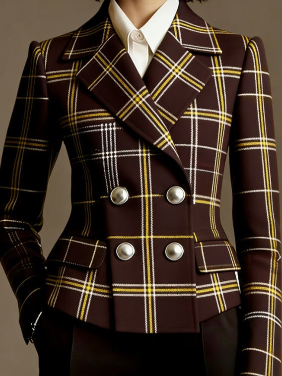 Women's Double-breasted Elegant Suit Jacket