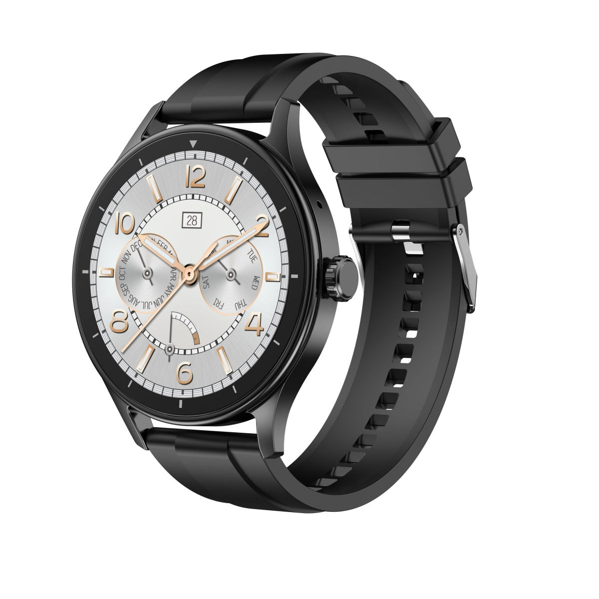Stainless Steel Polished Dual-Strap Bluetooth Call Sports Watch