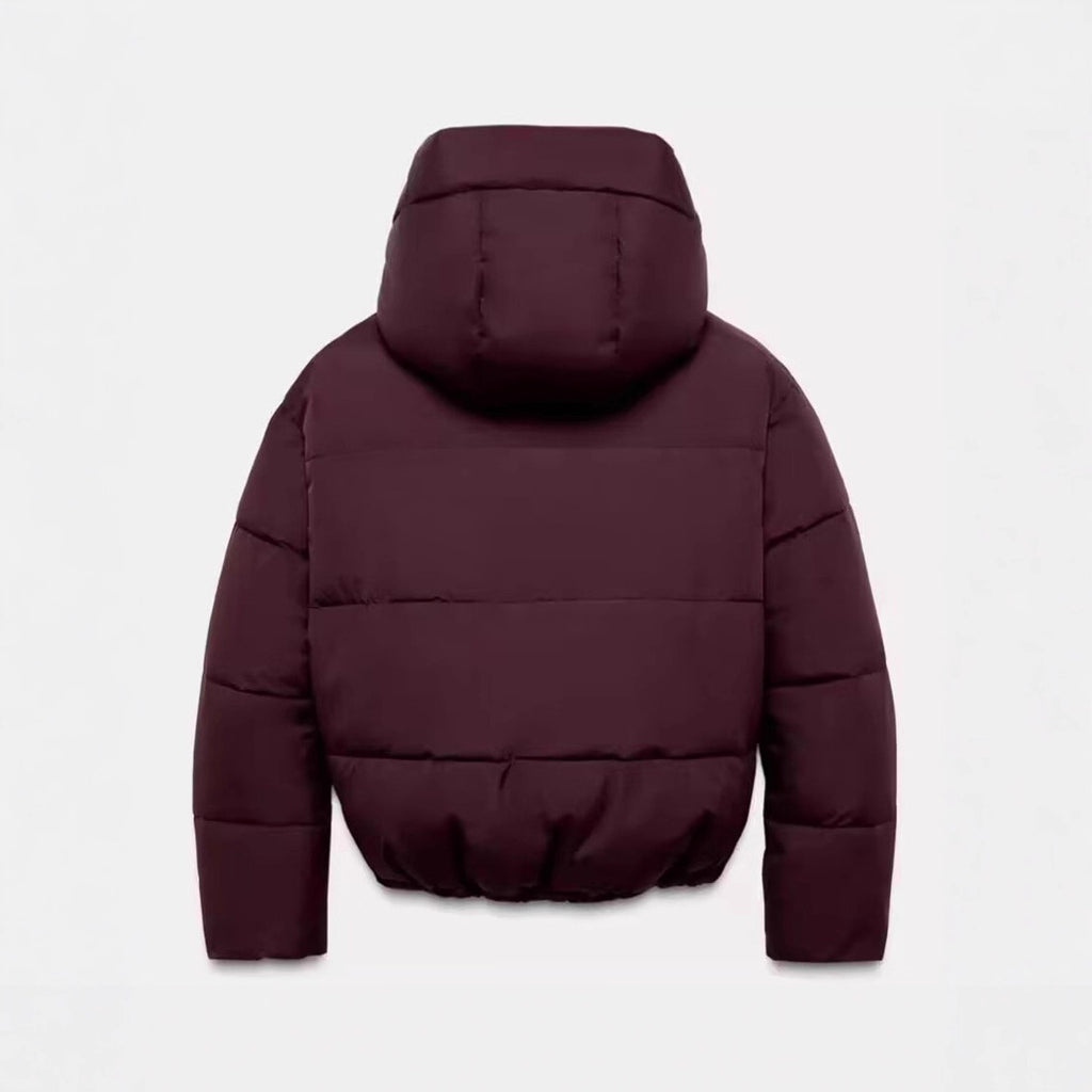 Two-tone Hooded Cotton Padded Jacketcoat