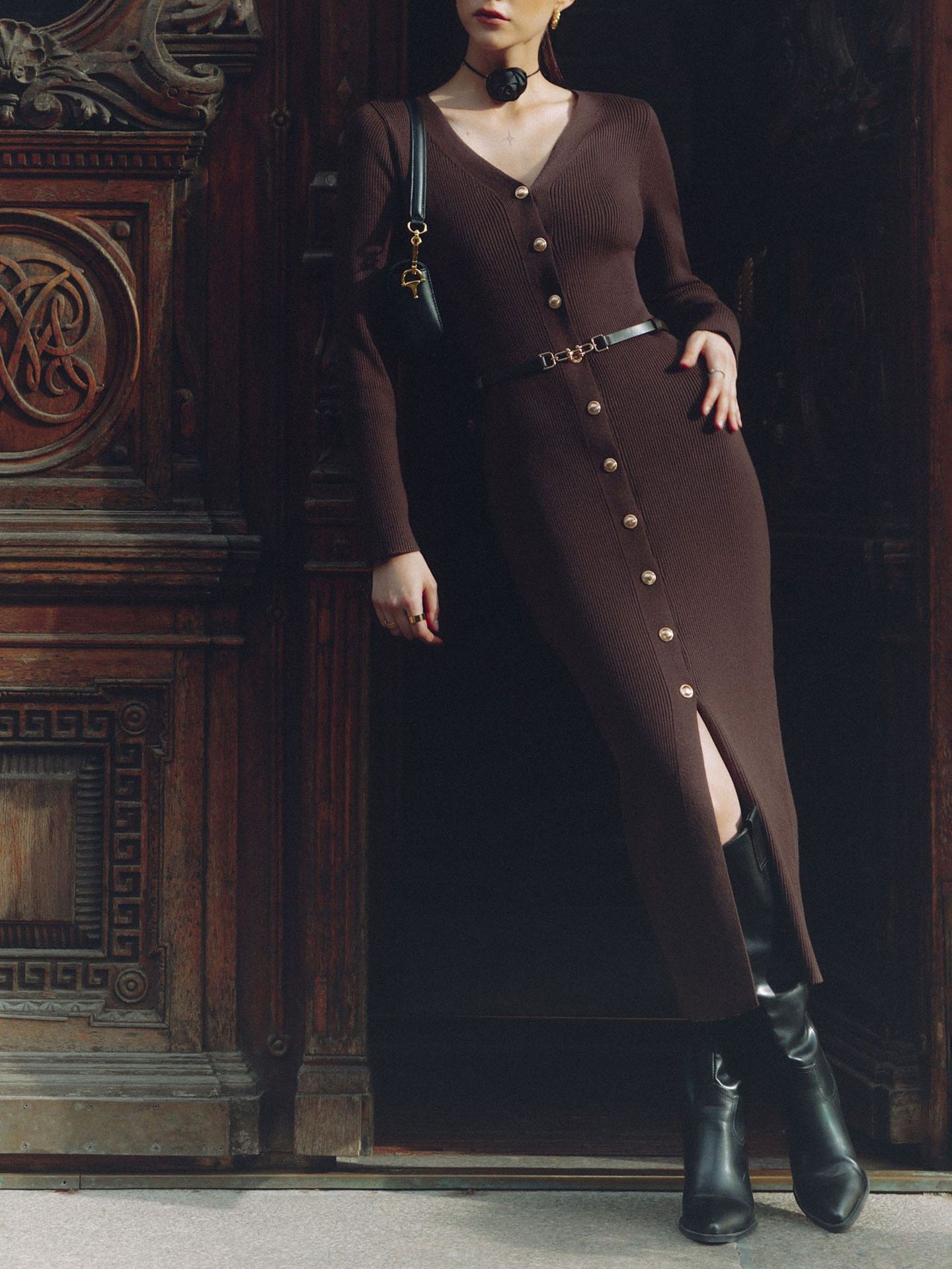 Fashionable Minimalist And Slim Fit Womens Dress