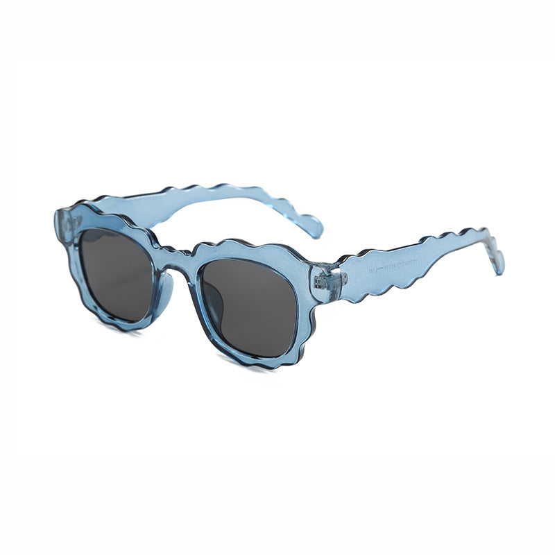 Fashionable Dopamine-style Wave-shaped Sunglasses