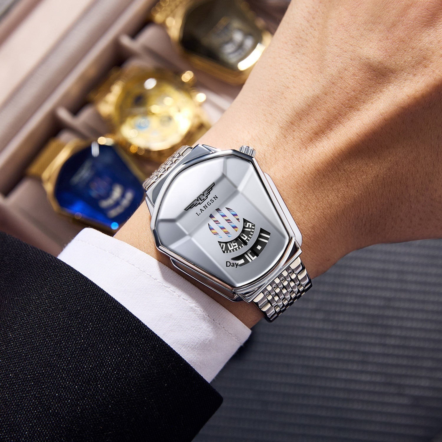 Personalized Motorcycle-style Waterproof Quartz Watch