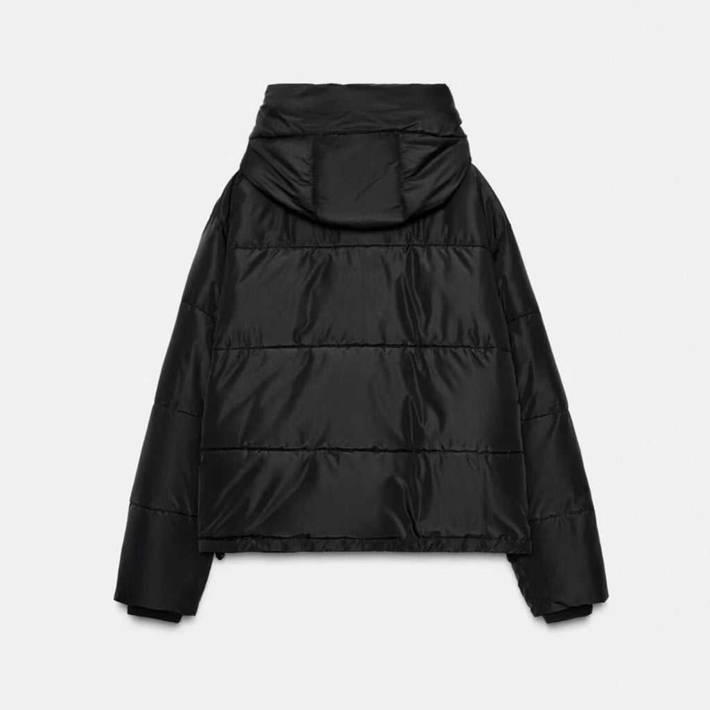 Two-tone Hooded Cotton Padded Jacketcoat