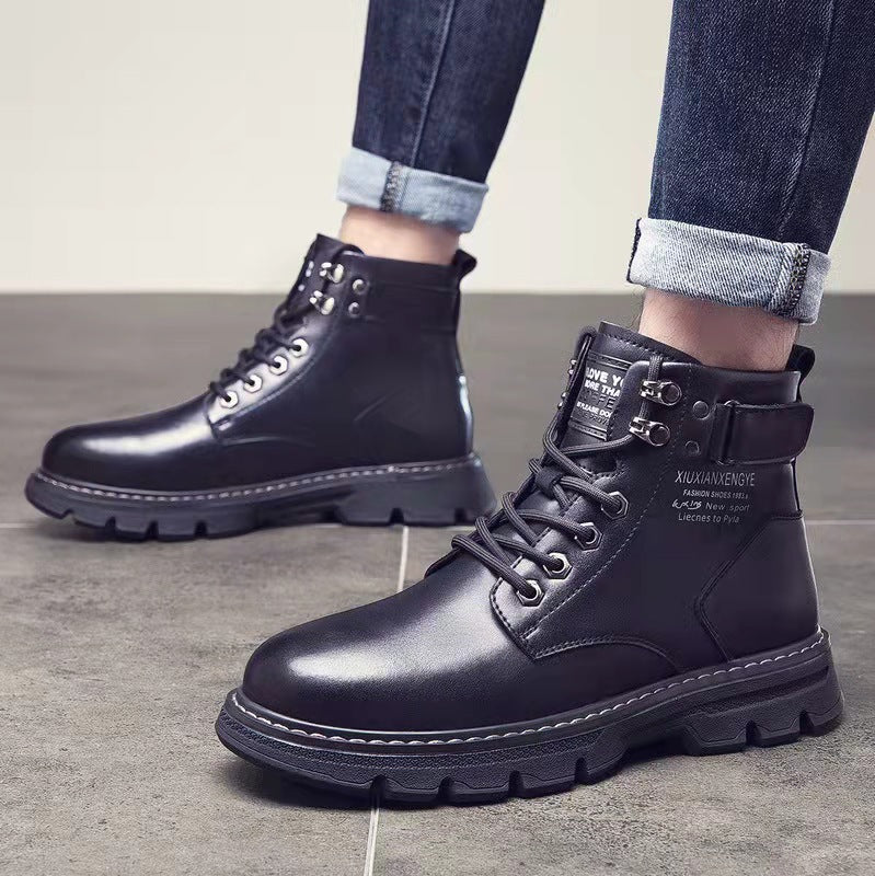 Mens Mid- To High-top Boots In Korean Style