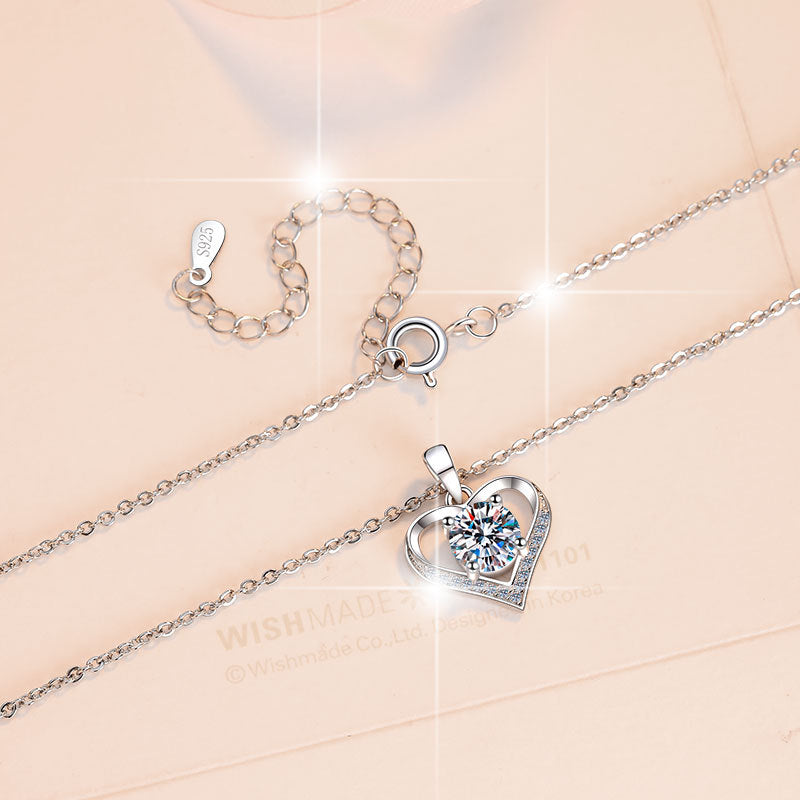 D-Color Moissanite 18K Gold Plated Chanel-Style 925 Sterling Silver Necklace