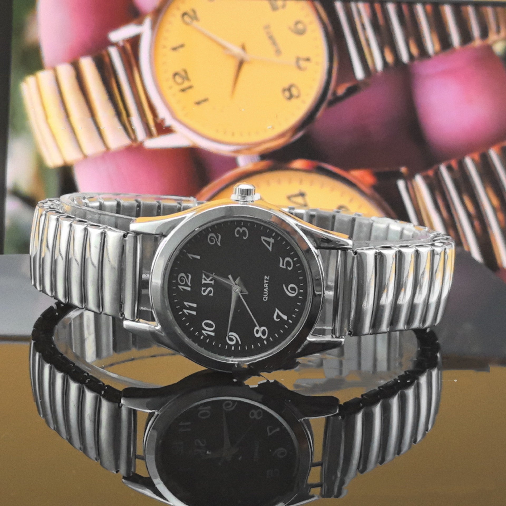 Quartz Watch With A Pointer-style Digital Face For Men And Women