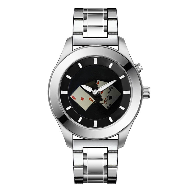 Retro Digital Display Waterproof Steel-band Sports Watch For Men