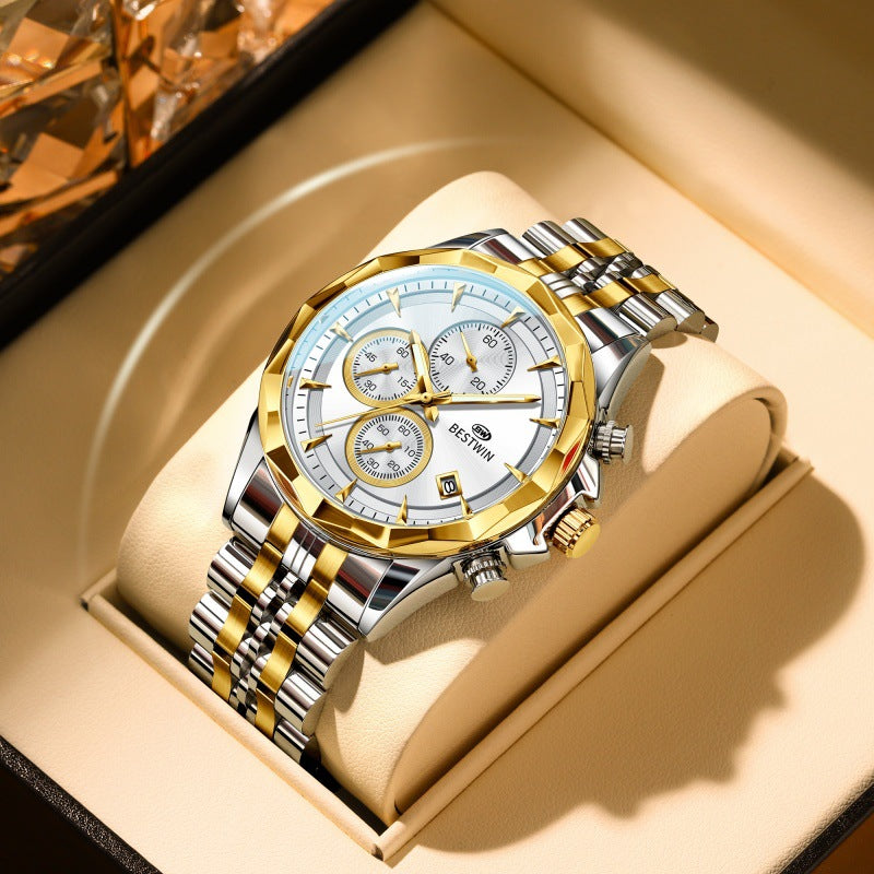Mens Luminous Six-hand Personalized Watch Stylish And Eye-catching
