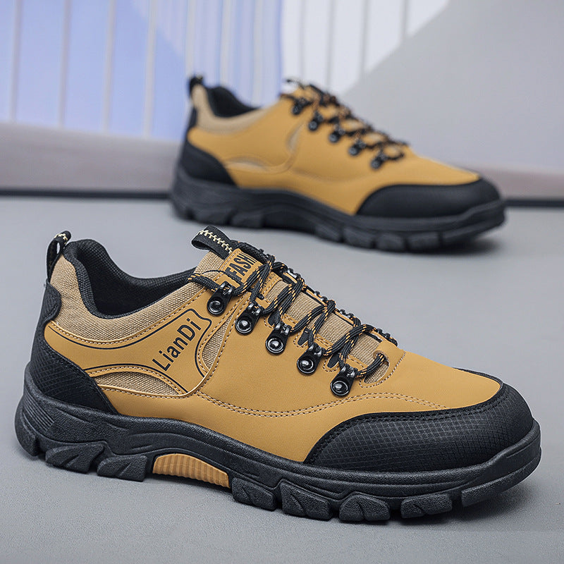 Mens Thick-Soled Outdoor Hiking Shoes
