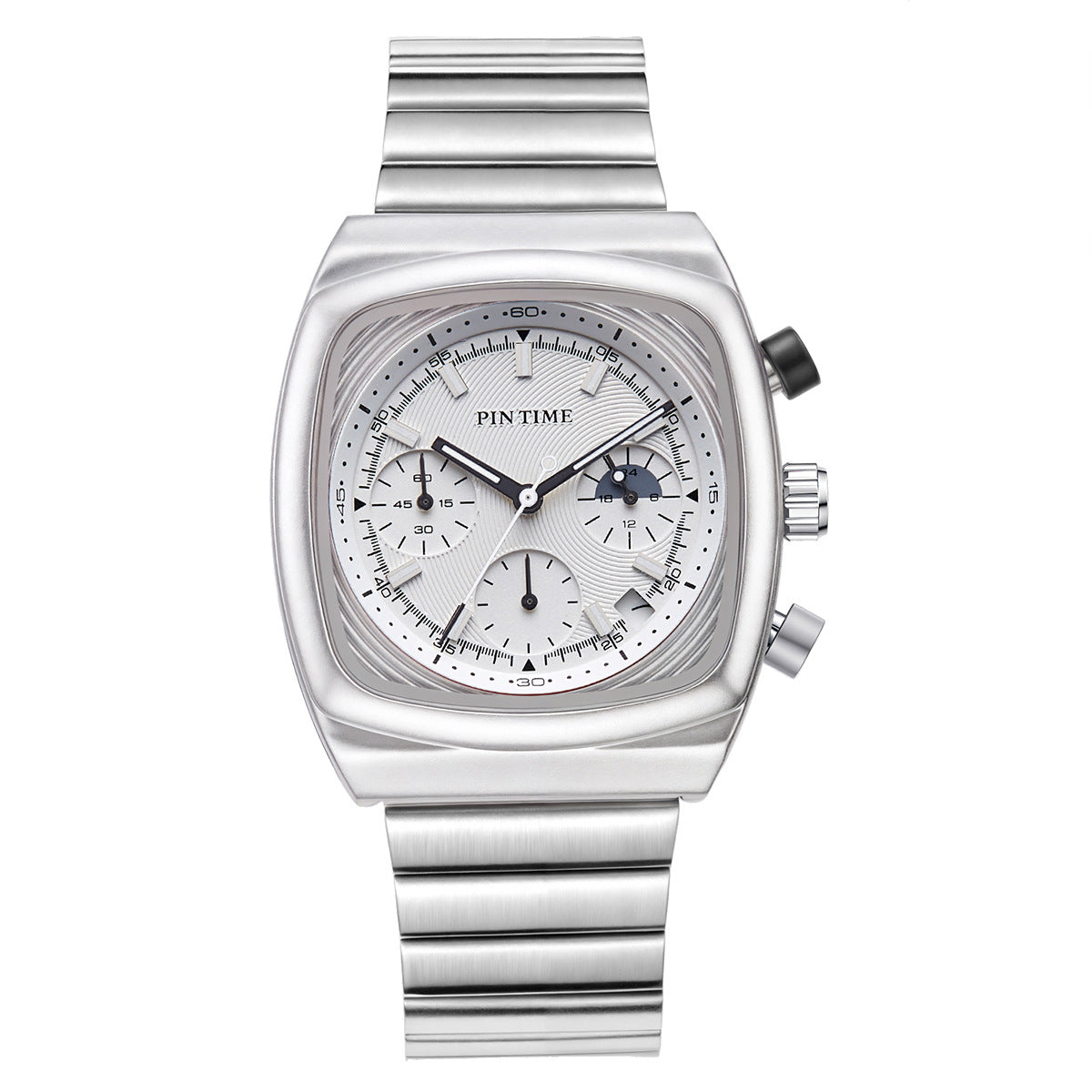 Mens Square Watch Multifunctional Six-hand Quartz Timepiece