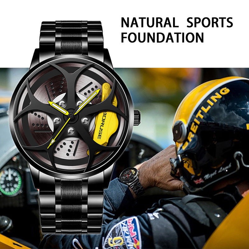 Mens Stainless Steel Watch Stylish Luminous Timepiece For Men