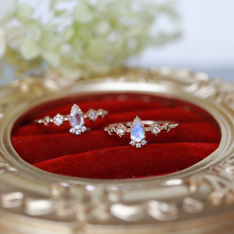 Womens Snowflake PetalRhodium-Plated Vintage Artistic Silk Ring