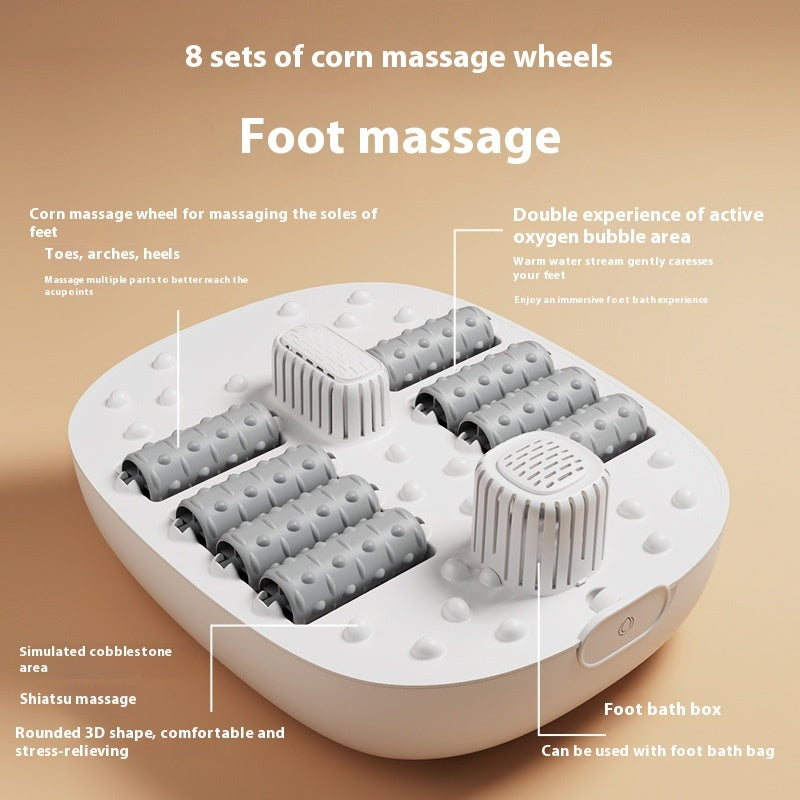 110V Foot Bath Tub Fantastic Foot Warming Appliance Three-dimensional Foot Bath Barrel