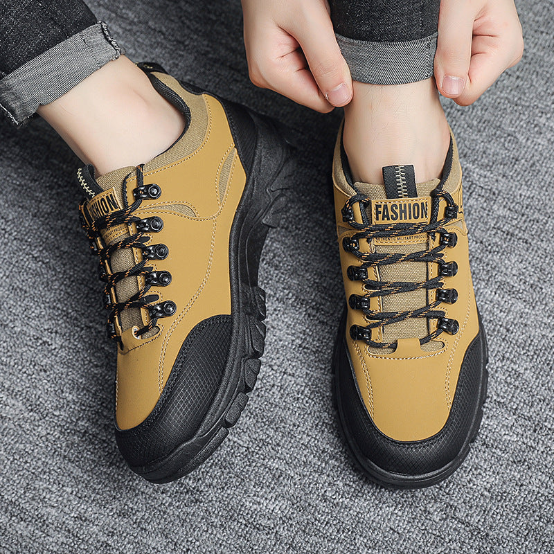Mens Thick-Soled Outdoor Hiking Shoes