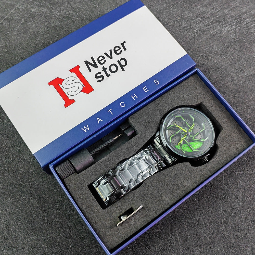 Stylish And Cool Quartz Mens Watch With A Steel Bandtrendy And Fashionable