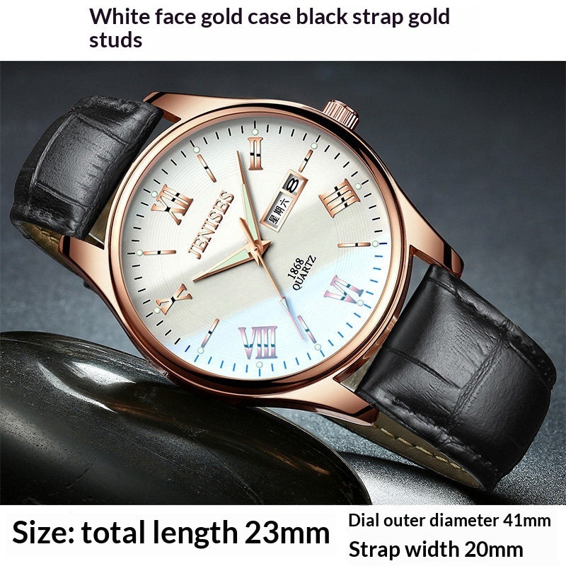 Men's Watch Student Watch Sports Watch Quartz Ultra-thin Waterproof Trendy Luminous Display
