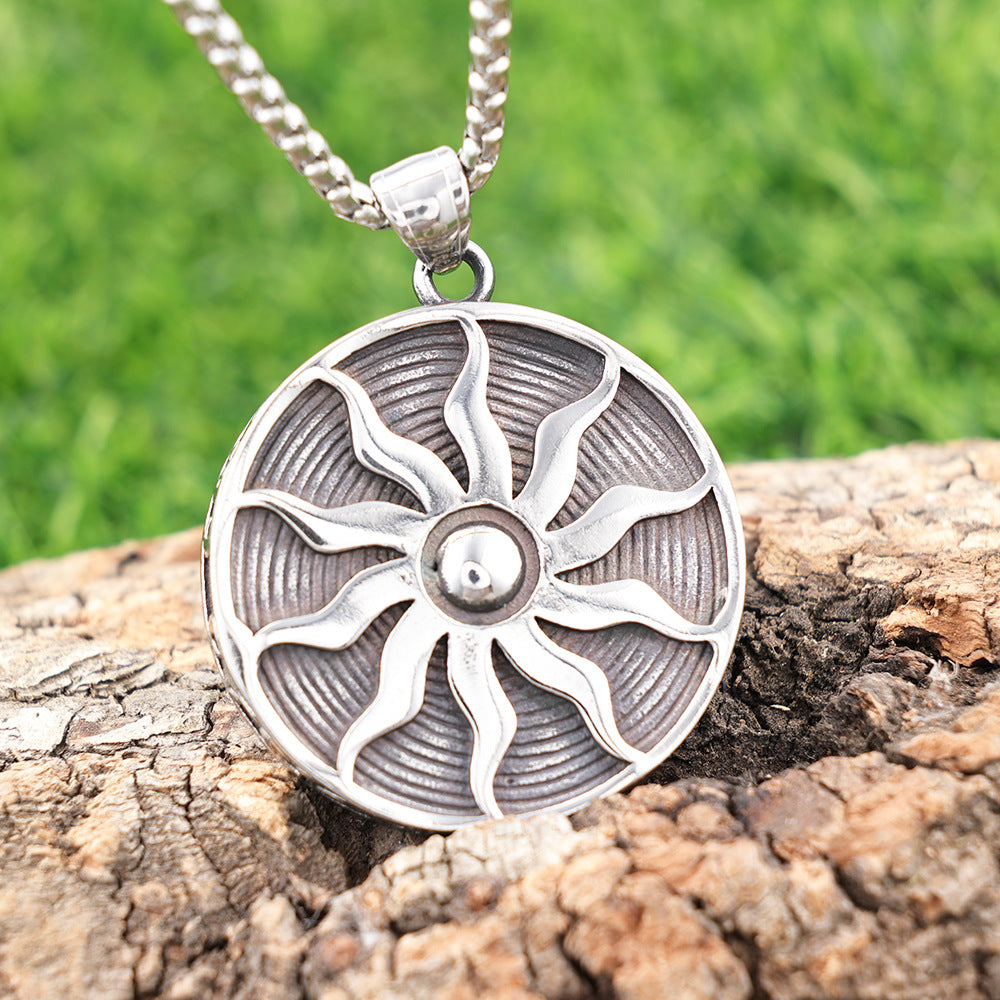Classic Fashion Sun Totem Titanium Steel Pendant