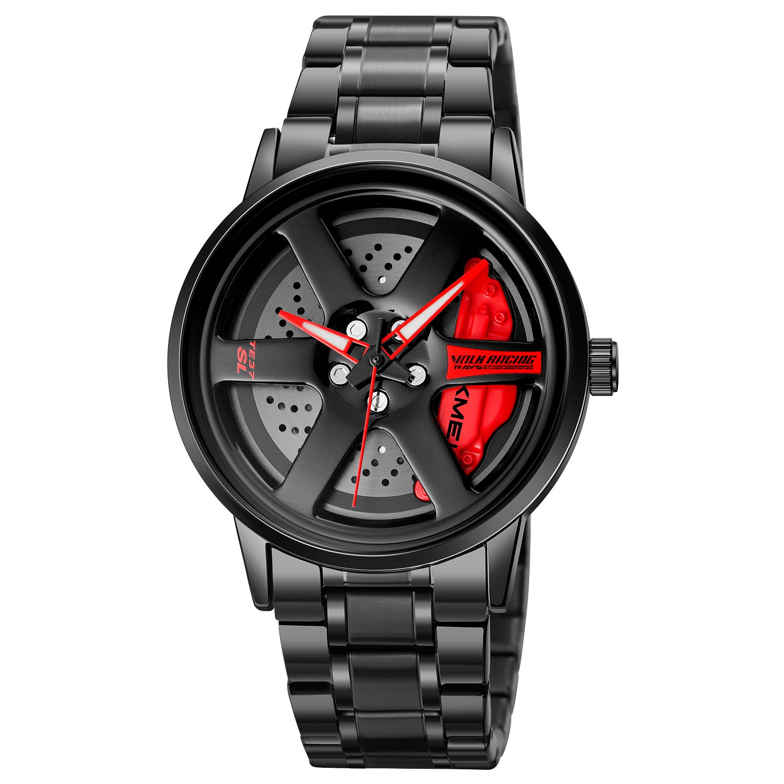 Stylish Mens Watch With A Personalized Wheel Hub Design