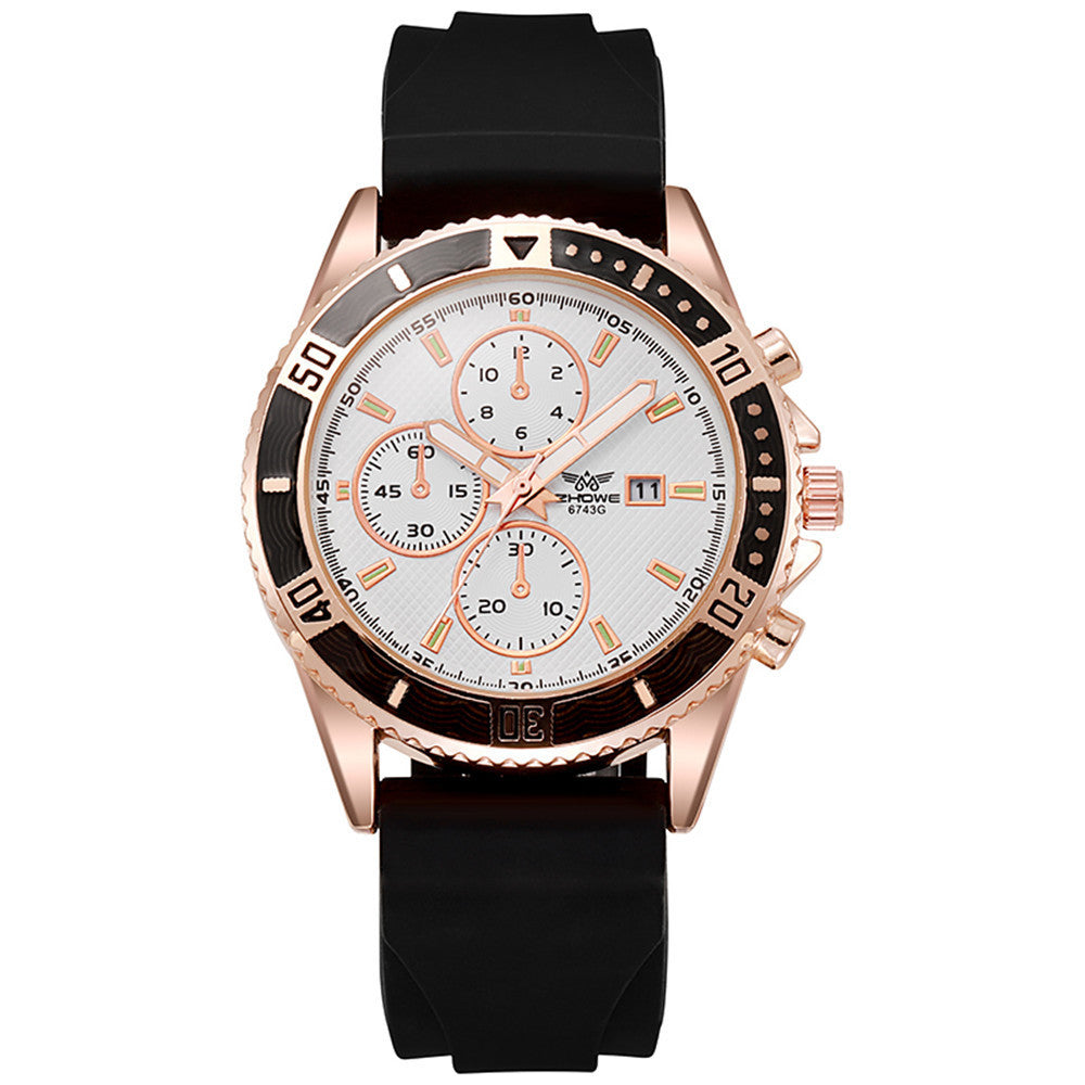 Mens Luminous Calendar Quartz Watch