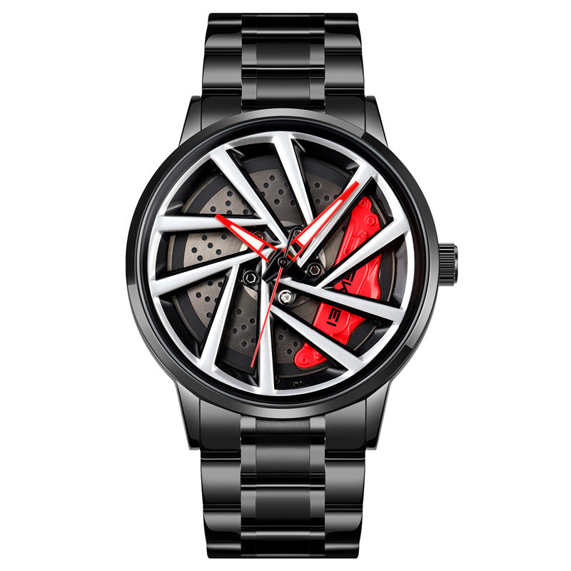 Stylish Mens Watch With A Personalized Wheel Hub Design