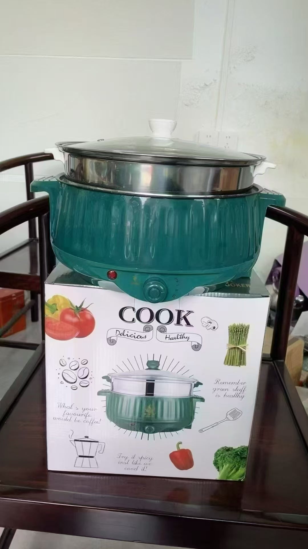 28CM Electric Cooker Double Layer