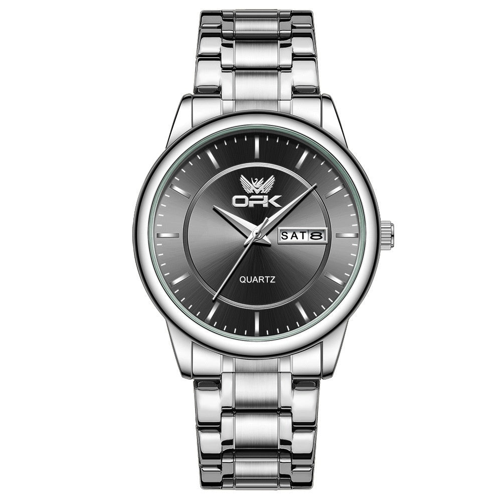 Fashionable Calendar Luminous Waterproof Quartz Watch