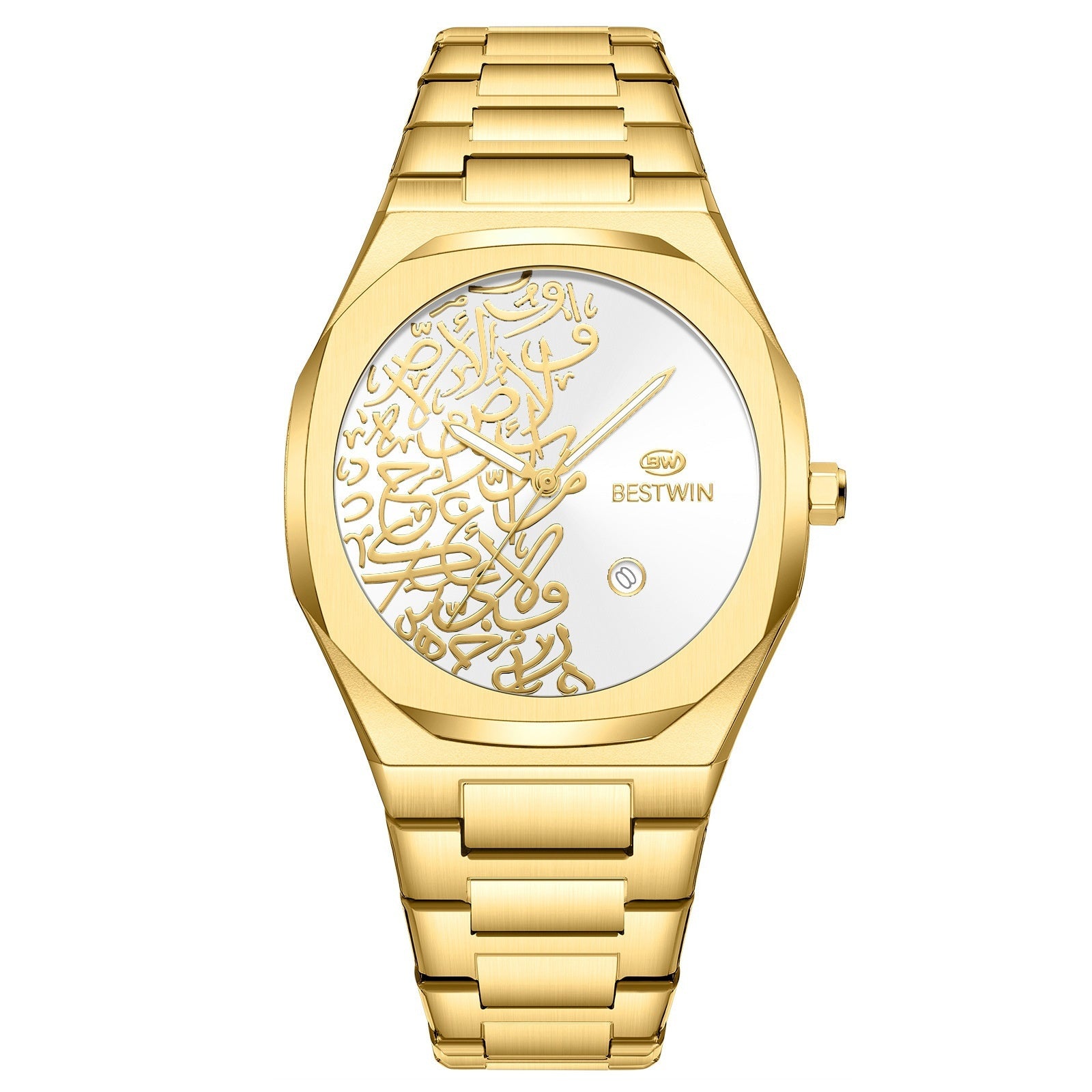 Quartz Mens Watch With A Marble Pattern