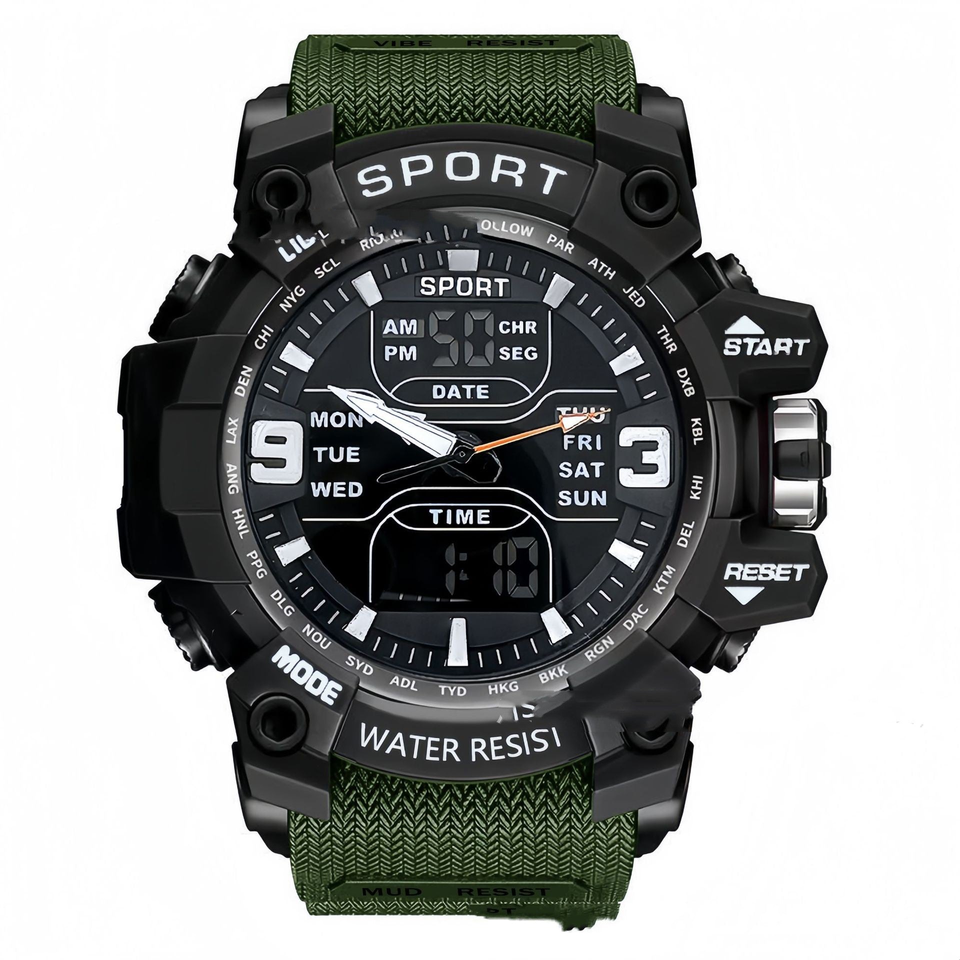 Stylish Black Technology Sports Luminous Boys Electronic Watch