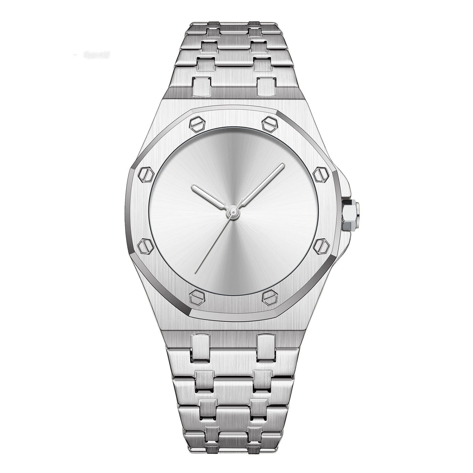 Simple  Smooth-surface  Octagonal   Waterproof Quartz Mens Watch
