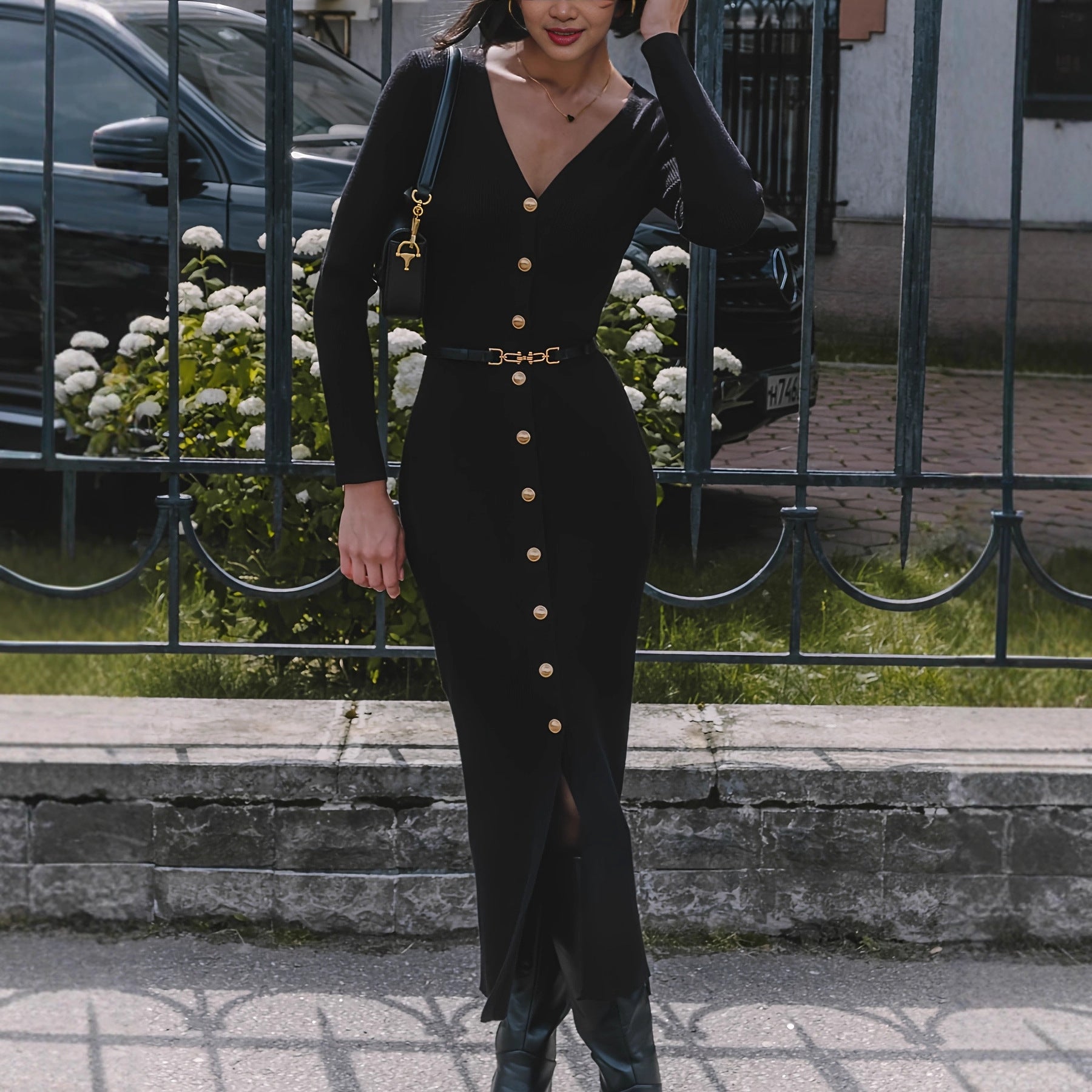 Fashionable Minimalist And Slim Fit Womens Dress